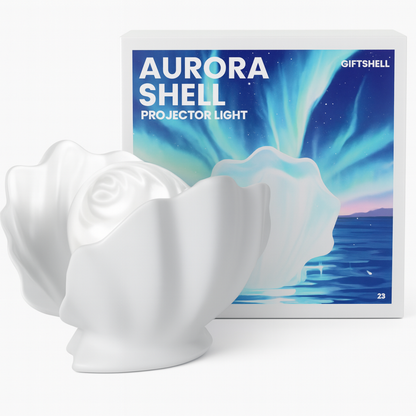 Lámpara de Aurora en Concha con Perla Luminosa